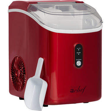 Deco Chef 33LB Nugget Ice Maker; Self-Cleaning; Red Stainless - Open Box