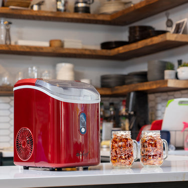Deco Chef 33LB Nugget Ice Maker; Self-Cleaning; Red Stainless - Open Box