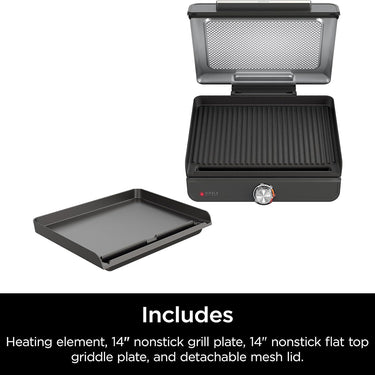 Ninja GR101 Sizzle Smokeless Indoor Grill & Griddle, Refurbished