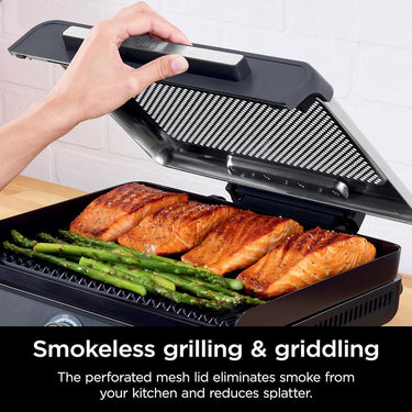 Ninja GR101 Sizzle Smokeless Indoor Grill & Griddle, Refurbished