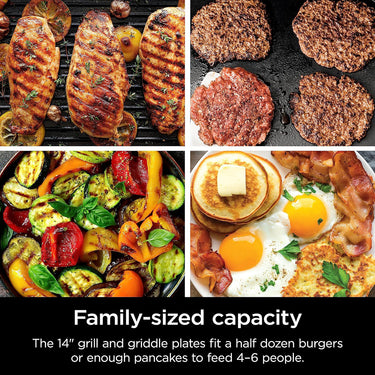 Ninja GR101 Sizzle Smokeless Indoor Grill & Griddle, Refurbished