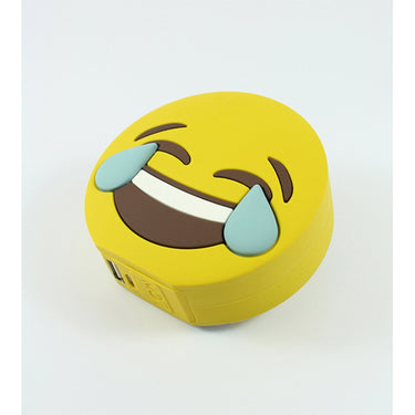 MojiPower Soft Touch External Battery 2600 mAh For iOS & Android Devices Laugh Double Face