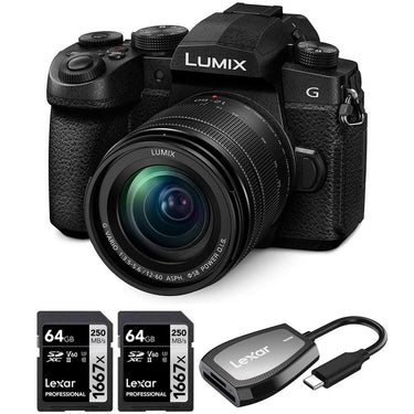 Panasonic Lumix 20.3MP Camera 12-60mm 3" OLED Lens with 2x 64GB Card and Reader