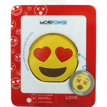 MojiPower Soft Touch External Battery 2600 mAh For iOS & Android Devices Love Double Face