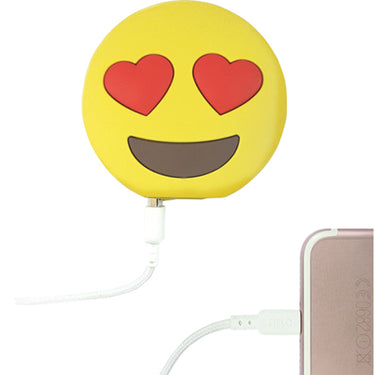 MojiPower Soft Touch External Battery 2600 mAh For iOS & Android Devices Love Double Face