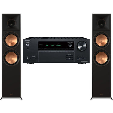 Onkyo TX-NR6100 7.2-Channel AV Receiver w/ 2x Klipsch Floorstanding Speakers Bundle