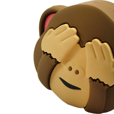 MojiPower Soft Touch External Battery 2600 mAh iOS & Android Devices Monkey Double Face