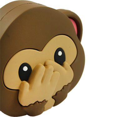 MojiPower Soft Touch External Battery 2600 mAh iOS & Android Devices Monkey Double Face