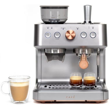 Cafe Bellissimo Semi Automatic Espresso Machine + Frother (Refurbished) Steel Silver