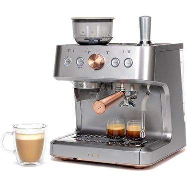 Cafe Bellissimo Semi Automatic Espresso Machine + Frother (Refurbished) Steel Silver