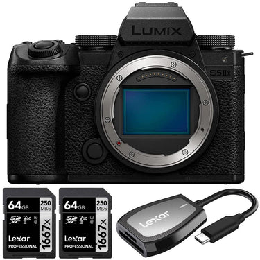 Panasonic Lumix S5IIX Full-Frame Mirrorless Camera Body + 2x 64GB Card & Reader Bundle