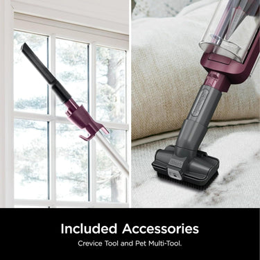 Shark Stratos HZ3000 Ultralight Corded Stick Vacuum - Red Plum (Factory Refurbished)