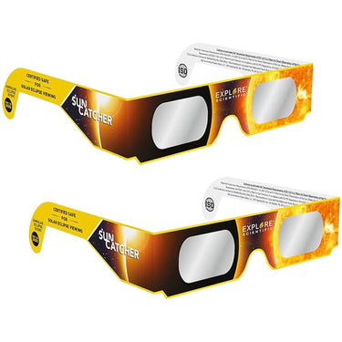 Explore Scientific Sun Catcher Solar Eclipse Glasses - Certified Safe (2 Pack)