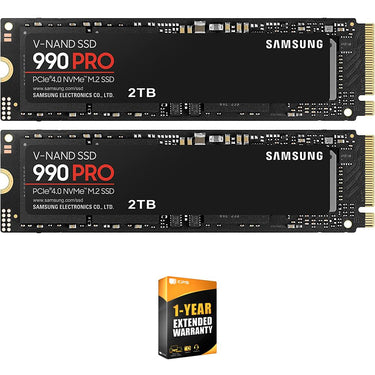 Samsung 990 PRO 2TB PCIe 4.0 NVMe SSD (2-Pack) w/ 1 Year Warranty Bundle