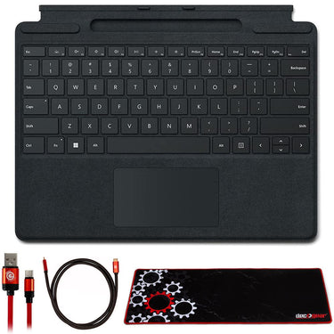 Microsoft Surface Pro Signature Mechanical Keyboard, Black w/ Accessories Bundle