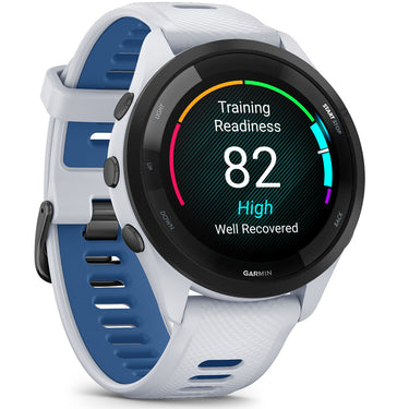 Garmin Forerunner 265 GPS Smartwatch Whitestone/Blue with 26 Month Protection