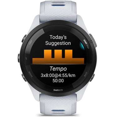 Garmin Forerunner 265 GPS Smartwatch Whitestone/Blue with 26 Month Protection