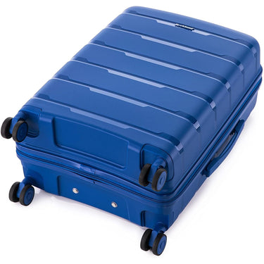 Rockland Pasadena 3 Piece Hardside Luggage Nested Spinner Set (19"/23"/27") Blue - F252