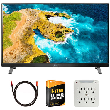 LG 27" Class LED Full HD Smart TV with webOS + Accessories + Warranty Bundle