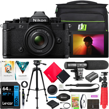 Nikon Z f Full Frame FX Mirrorless Camera Body Black + NIKKOR Z 40mm F2 SE Lens Bundle