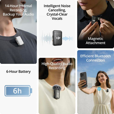 DJI Mic 2 Transmitter Shadow Black Wireless Microphone Noise Cancelling Open Box