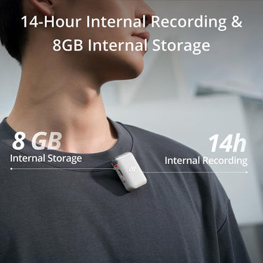 DJI Mic 2 Transmitter (White) Wireless Microphone with Noise Cancelling Open Box