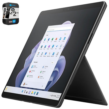 Microsoft Surface Pro 9 13" Tablet, Intel i7, 16/512GB, Graphite w/ 2 Year Warranty Bundle