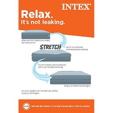 Intex DuraBeam Standard Prestige Downy Airbed w/ Battery Pump Twin - 64777E - Open Box