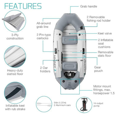 Intex Intex 68373EP Mariner 3 Inflatable Boat Set - Open Box