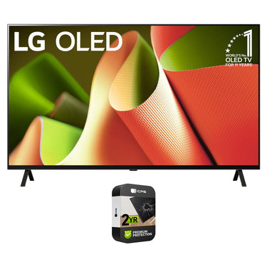 LG 55" OLED B4 Series Smart TV 4K Processor (2024) w/ 2 YR Extended Warranty Bundle