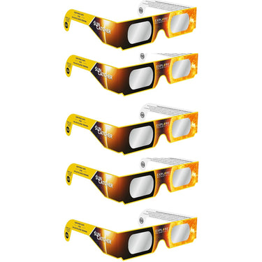 Explore Scientific Sun Catcher Solar Eclipse Glasses 5 Pack - Certified Safe for Eclipse Viewing