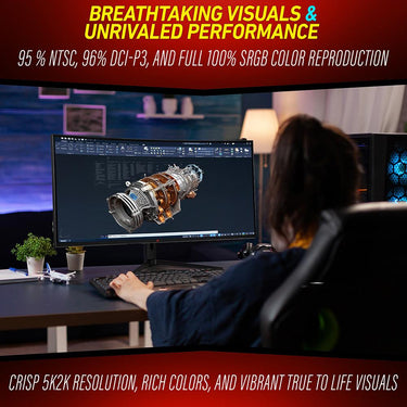 Deco Gear 40" Curved Ultrawide Nano IPS Monitor 21:9, HDR10, 100% sRGB Open Box