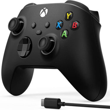 Microsoft Xbox Wireless Controller w/ USB-C Cable for PC, Carbon Black, 1V8-00001 (2-Pack)