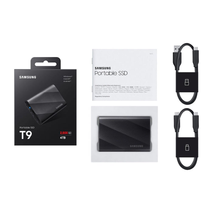 Samsung MU-PG4T0B T9 4TB Portable SSD, USB 3.2 Gen 2x2, Black (2-Pack)