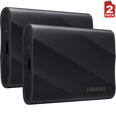 Samsung Portable SSD T9 1TB: Ultra-Fast USB 3.2 Gen2x2, Cooling Tech - Black (2-Pack)