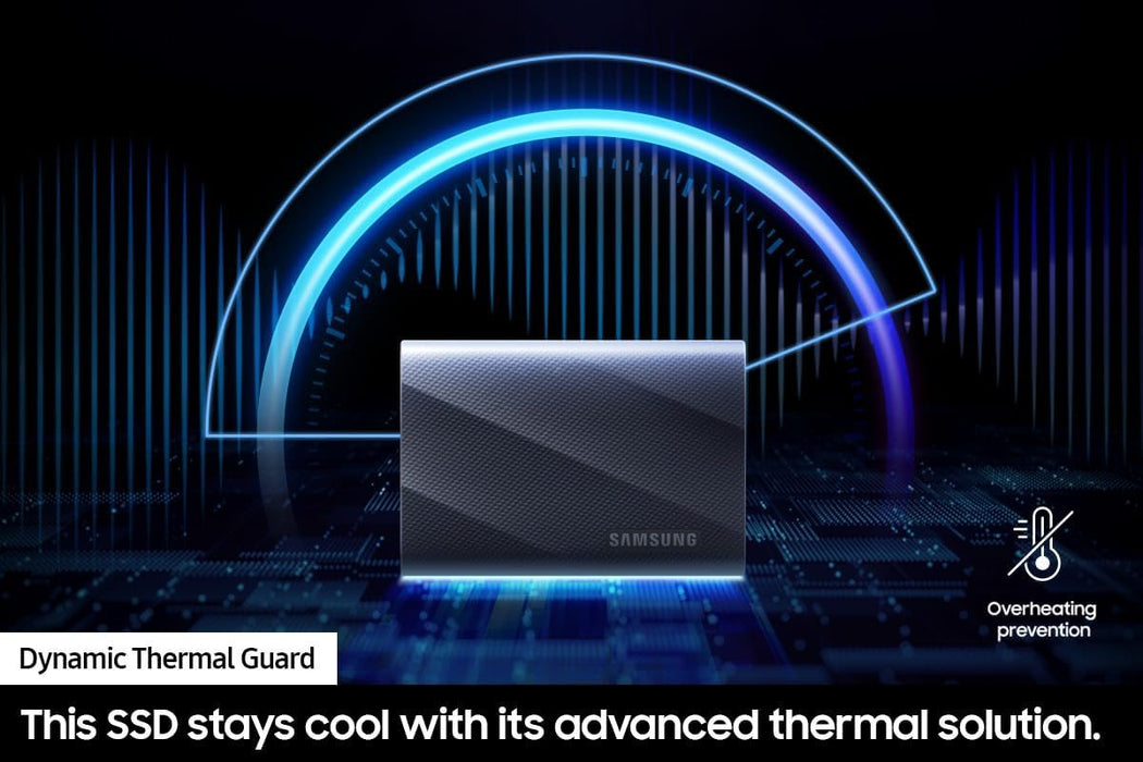 Samsung Portable SSD T9 1TB: Ultra-Fast USB 3.2 Gen2x2, Cooling Tech - Black (2-Pack)