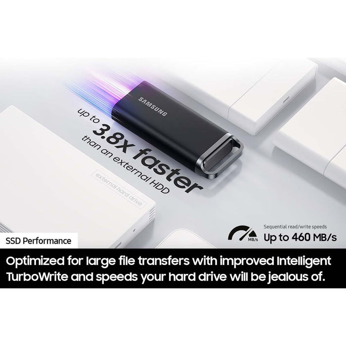 Samsung Portable SSD T5 EVO USB 3.2 2TB (Black) - (2-Pack)