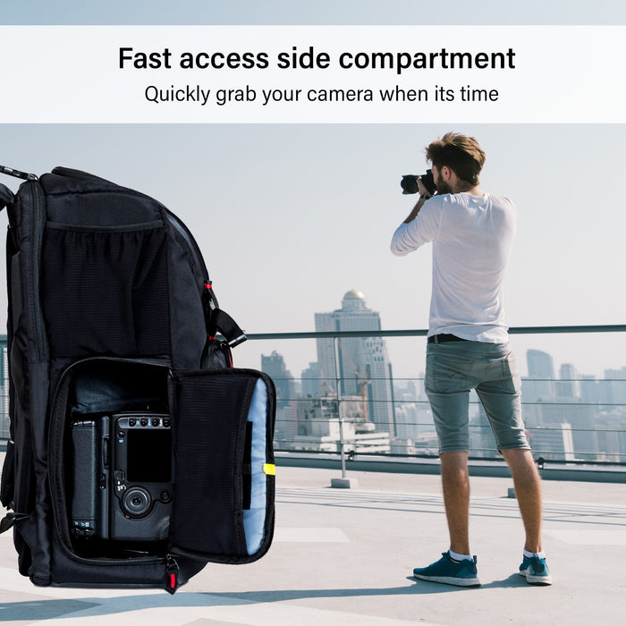 Deco Photo  Camera/Drone Sling Backpack for Cameras & Accessories Fits 15-inch Laptops