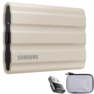 Samsung MU-PE1T0K/AM T7 Shield Portable SSD 1TB 2022 + Converter Adapter + Case