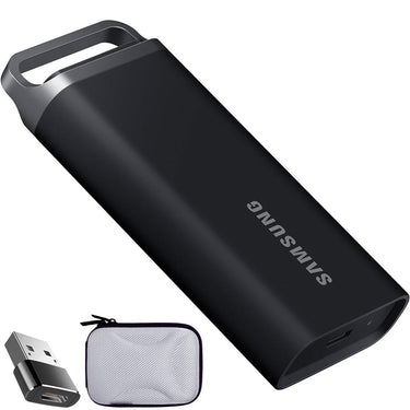 Samsung Portable SSD T5 EVO USB 3.2 8TB, Black + Converter Adapter + Case