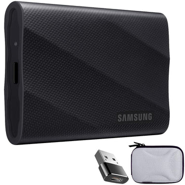 Samsung Portable SSD T9 1TB Ultra-Fast USB 3.2 Gen2x2 + Converter Adapter + Case