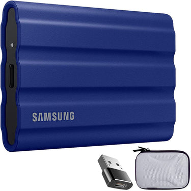 Samsung MU-PE1T0R/AM T7 Shield Portable SSD 1TB 2022 + Converter Adapter + Case