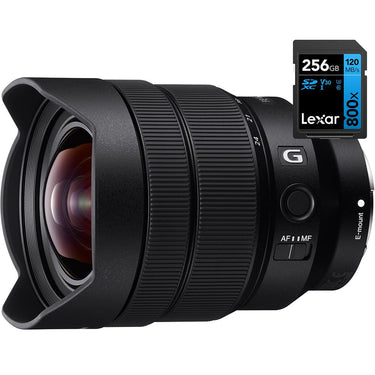 Sony FE 12-24mm F4 G E-Mount Ultra Wide-angle Zoom Lens with 256 GB Memory Card