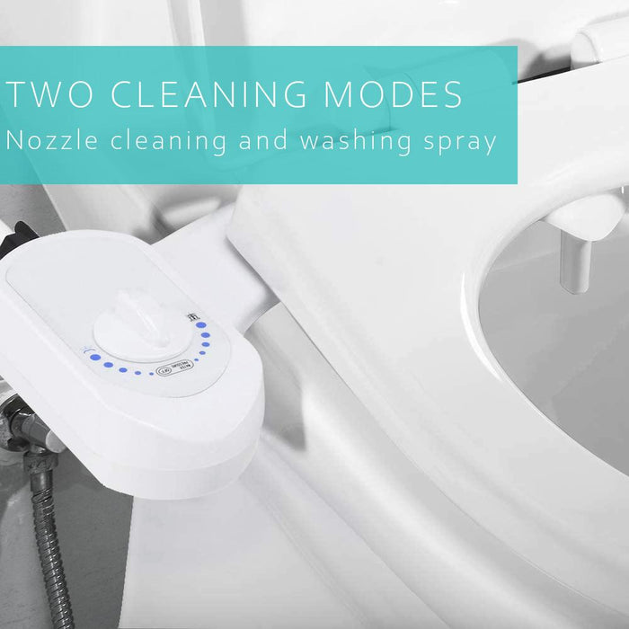 Deco Essentials Non-Electric Single Nozzle Toilet Seat Bidet for Standard 15/16" - 2-Pack