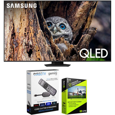 Samsung Q80D 50" QLED 4K Smart TV (2024) Bundle with Redeemable DIRECTV Gemini Air