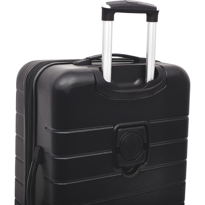 Wrangler 3 Piece Hardside Smart Luggage Set w/Cup Holder and USB Port (20"/24"28") Black
