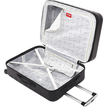 Wrangler 3 Piece Hardside Smart Luggage Set w/Cup Holder and USB Port (20"/24"/28") Black