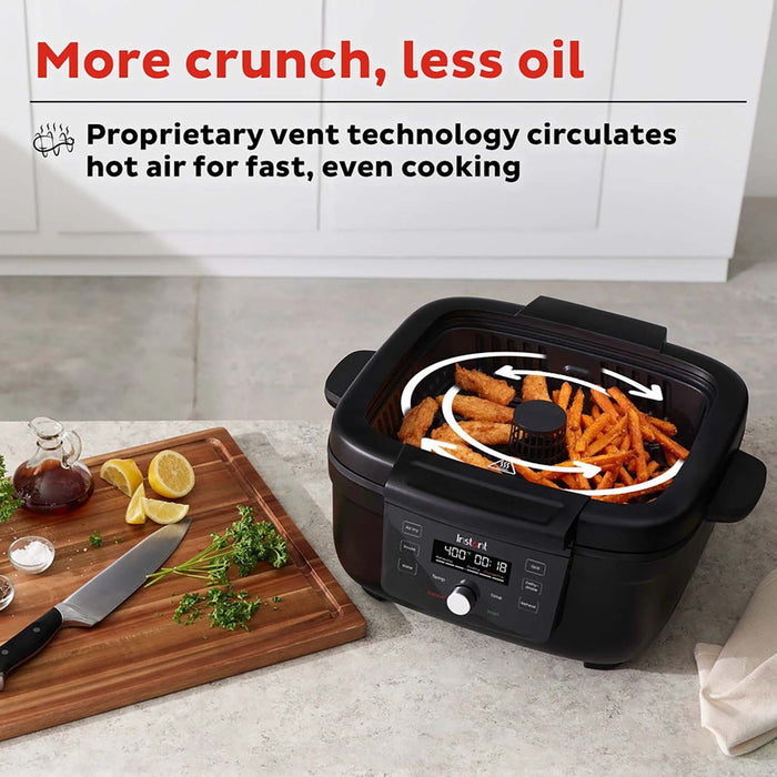 Instant Pot 6-in-1 Smokeless Indoor Grill & Air Fryer with OdorErase Technology(Refurbished)