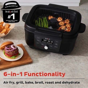 Instant Pot 6-in-1 Smokeless Indoor Grill & Air Fryer with OdorErase Technology(Refurbished)