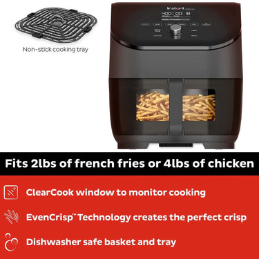 Instant Pot Vortex Plus 6qt Air Fryer with ClearCook - Stainless (Refurbished)